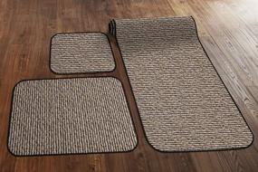 img 2 attached to 🏞️ Premium Prest-O-Fit Decorian 3 Piece RV Rug Set in Peppercorn Black - Superior Quality and Style