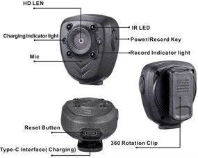 img 3 attached to 1080P Полицейская камера для тела | 16 ГБ карт памяти | Носимая камера безопасности с ночным видением | Зажим для кармана | Камера в автомобиль с ИК-подсветкой для дома, улицы, правоохранительных органов и службы безопасности.