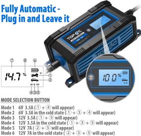 img 2 attached to ⚡️ Efficient TOPAC 3.5/7A 6/12 Volt Automatic Car Battery Charger: Ideal for Automotive, Motorcycle, Boat & Marine, RV, Toys, Power Tools, Lawn & Garden Battery Systems