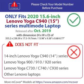 img 3 attached to 💦 Protect & Personalize Your 2020 15.6" Lenovo Yoga C940 (15”) with mCover Hard Shell Case - Aqua