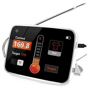 img 4 attached to 🌡️ TONGYE Smart Digital Touchscreen Food Thermometer - 2.8" LCD Sensitive Color Screen Display for Meat Cooking, Grilling, Smoking, Boiling, BBQ, and Oven - All Temperature and Timer Modes Included