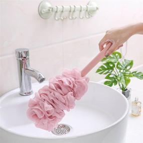 img 1 attached to 🛀 Ultimate Loofah Back Scrubber: Long-Handled Bath Body Brush Sponge Duo