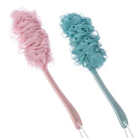 img 4 attached to 🛀 Ultimate Loofah Back Scrubber: Long-Handled Bath Body Brush Sponge Duo