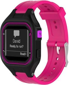 img 2 attached to ZSZCXD Garmin Forerunner 25 Women's Band: Silicone Replacement Watch Strap, Small Size Band