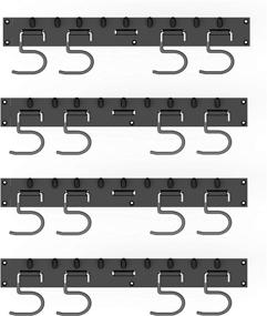 img 3 attached to 🔧 Extendable Garage Tool Organizer Wall Mount | Ideal Shelving Hooks for Garden, Kitchen, Yard Storage | 16-inch | Pack of 4