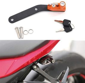 img 4 attached to GUAIMI Motorcycle Helmet Lock Anti-Theft Helmet Security Lock For Suzuki GSX-R1000 2017-Newer-Orange
