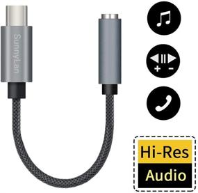 img 3 attached to 🎧 Адаптер USB-C на 3,5 мм гнездо для наушников - аудио-конвертер Aux DAC Dongle Cord для Pixel 5 4 3 XL, Samsung Galaxy S21 S20 FE Ultra S21+ S20+ Note 10 S10 Plus, iPad Pro