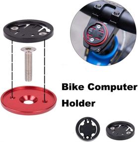 img 3 attached to 🚲 CYSKY Garmin Edge Mount: Bike Stem Top Cap Holder for Garmin Bryton Cycling GPS Computer - Compatible with Garmin 1000/820/810/800/520/510/500/200 & Bryton 530/330/310/100 (Black/Red)