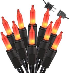 img 4 attached to 🎃 Brizled 100-ct Orange Incandescent Halloween String Lights - Spooky Decoration for Halloween, Christmas, and More!