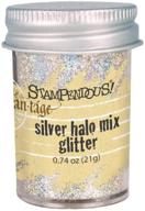 stampendous frantage glitter silver color logo