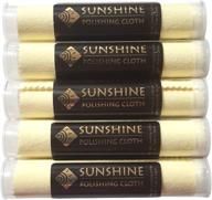 sunshine 5 polishing cloths: ultimate jewelry cleaner for silver, brass, gold, and copper logo