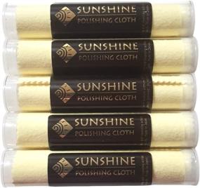 img 4 attached to Sunshine 5 Polishing Cloths: Ultimate Jewelry Cleaner for Silver, Brass, Gold, and Copper