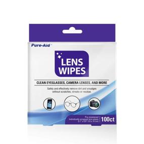 img 3 attached to 👓 100ct Individually Wrapped Pure-Aid Lens Wipes: Ideal for Eyeglasses, Camera Lenses, Smart Phones, and More (1pk)