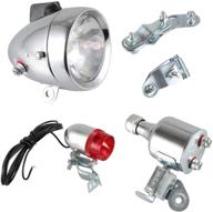 jrl motorized bicycle head tail lamp friction generator dynamo light kit suit - 12v 6w 6v 3w logo