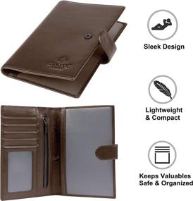 img 1 attached to 🛂 Genuine Leather Passport Holder: The Ultimate Travel Accessory for Blocking and Security