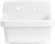 🏡 farmhouse-inspired ellai ceramic utility sink in white: practical and stylish! logo