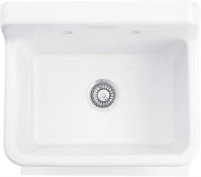 img 3 attached to 🏡 Farmhouse-Inspired ELLAI Ceramic Utility Sink in White: Practical and Stylish!