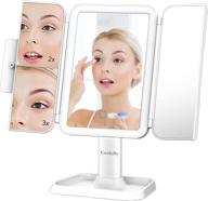 coololly makeup mirror with lights - 180° rotatable, 1x/2x/3x magnification, dual-power supply, dimmable lighting modes - ideal for travel and vanity table logo