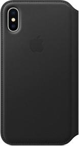 img 2 attached to Black Leather Folio for Apple iPhone X