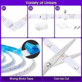 img 1 attached to 🌈 65.6 FT RGB Led Strip Lights: Ultra Long Color Changing Strip Lights with Triple Control for Bedroom, Living Room, Party