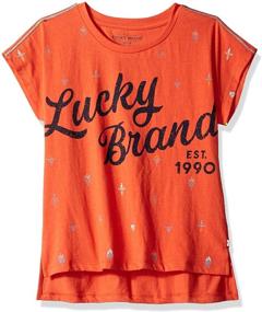 img 2 attached to Lucky Brand Graphic Eliosa Biking Girls' Clothing for Tops, Tees & Blouses