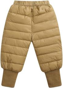 img 3 attached to Windproof Boys' Winter Elastic Lightweight Pants for Clothing