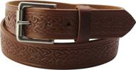 🧔 celtic charm: men's black leather belt – a finishing touch to men's accessories! logo