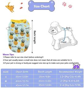 img 1 attached to SGQCAR Dog Shirts - Cute Printed Puppy Shirts, Soft & Breathable Cotton Pet T-Shirt with Flower Design | Perfect Summer Dog Shirt, Puppy Clothes for Small to Medium-sized Dogs & Cats - Pack of 2