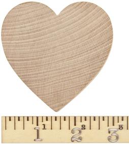 img 1 attached to Wooden Natural Unfinished Cutout Hearts