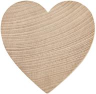 wooden natural unfinished cutout hearts logo