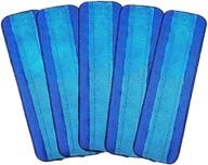 microfiber mop replacement pads for bona floor care system - wet/dry mops floor cleaning pad (5 pack) logo