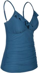 img 1 attached to Hilor Tankini Shirred Swimsuits Swimwear Women's Clothing in Swimsuits & Cover Ups