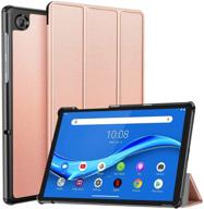 🌹 ztotop rose gold case for lenovo tab m10 plus 10.3 inch: ultra slim lightweight trifold stand cover with auto sleep/wake - compatible with tb-x606f / tb-x606x android tablet logo