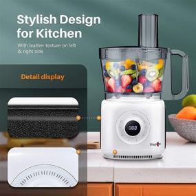 Food Processors - MAGICCOS New 7-in-1 Large Digital Food Processors,  14Cup,1000W, 3 Auto-iQ Preset Programs & Upgraded Smart