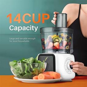 img 1 attached to 2021 MAGICCOS Food Processor - 7-in-1 Large Digital Processor, 14 Cup, 1000W, 3 Auto-iQ Preset Programs, Smart LCD Panel - Multifunctional Chopper, Kneader, Shredder