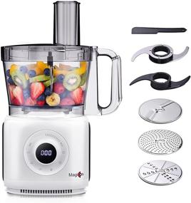 img 4 attached to 2021 MAGICCOS Food Processor - 7-in-1 Large Digital Processor, 14 Cup, 1000W, 3 Auto-iQ Preset Programs, Smart LCD Panel - Multifunctional Chopper, Kneader, Shredder