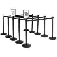 🚧 enhance workplace safety with qbuster retractable stanchion safety barrier: occupational health & safety products in safety signs & signals logo