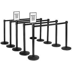 img 4 attached to 🚧 Enhance Workplace Safety with Qbuster Retractable Stanchion Safety Barrier: Occupational Health & Safety Products in Safety Signs & Signals