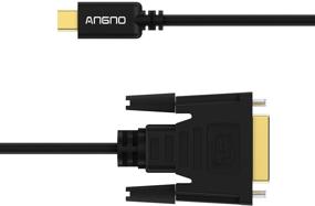 img 3 attached to 🔌 USB C to DVI (24+1) Cable - angmno UCTD020 USB3.1 Type-C/Thunderbolt 3 to DVI 6FT Black Cable - Supports DVI 4kx2k@30HZ - Compatible with 2016 MacBook, Chromebook Pixel, 2017 MacBook Pro/iMac & More