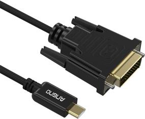 img 2 attached to 🔌 USB C to DVI (24+1) Cable - angmno UCTD020 USB3.1 Type-C/Thunderbolt 3 to DVI 6FT Black Cable - Supports DVI 4kx2k@30HZ - Compatible with 2016 MacBook, Chromebook Pixel, 2017 MacBook Pro/iMac & More