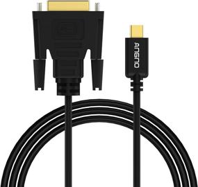 img 4 attached to 🔌 USB C to DVI (24+1) Cable - angmno UCTD020 USB3.1 Type-C/Thunderbolt 3 to DVI 6FT Black Cable - Supports DVI 4kx2k@30HZ - Compatible with 2016 MacBook, Chromebook Pixel, 2017 MacBook Pro/iMac & More