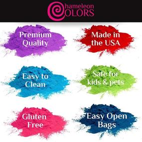 img 1 attached to 🌈 Vibrant Chameleon Colors Rainbow Color Powder Packets - Ideal for Holi, Parties, Races, Photography Smoke & More!