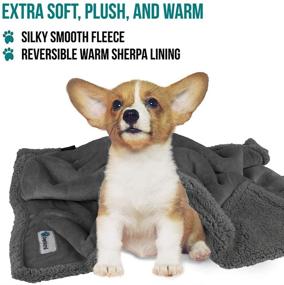 img 3 attached to 🐶 PetAmi Puppy Dog Blanket - Small Dog and Indoor Cat Kitten Soft Fleece Sherpa Throw, Perfect for Crate, Couch, Sofa, and Bed - Plush, Lightweight, and Warm Cover, 29x40