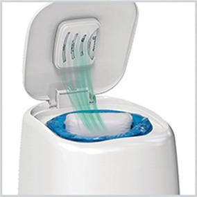 img 1 attached to Playtex Diaper Genie Complete Pail: Odor Control, Antimicrobial, 3 Clean Laundry Scent Refills included