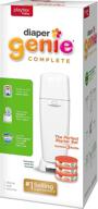 playtex diaper genie complete pail: odor control, antimicrobial, 3 clean laundry scent refills included logo