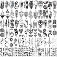 🖌️ hotoyannia 72 sheets small temporary tattoo stickers, realistic and long-lasting faux tattoos logo