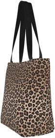 img 3 attached to 👜 Stylish Women's Leopard Cheetah Tote Shoulder Bag - Waterproof Nylon Handbag with Big Capacity