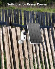 img 1 attached to 📸 ZUMIMALL Solar Panel for Outdoor Security Camera - F5/F5K/CG1/Q1PRO/GX1S/GX2S - Water Resistant Solar Panel with 10ft Charging Cable (No Camera)