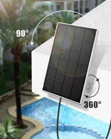 img 3 attached to 📸 ZUMIMALL Solar Panel for Outdoor Security Camera - F5/F5K/CG1/Q1PRO/GX1S/GX2S - Water Resistant Solar Panel with 10ft Charging Cable (No Camera)