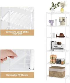 img 2 attached to 🗄️ NATRKE 6-Tier Storage Shelf: Versatile Wire Shelving Unit for Efficient Kitchen Organization and Space Maximization